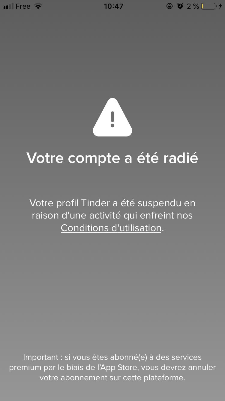 Comment Recuperer Un Compte Tinder Suspendu Compte Tinder suspendu : que faire si vous êtes banni