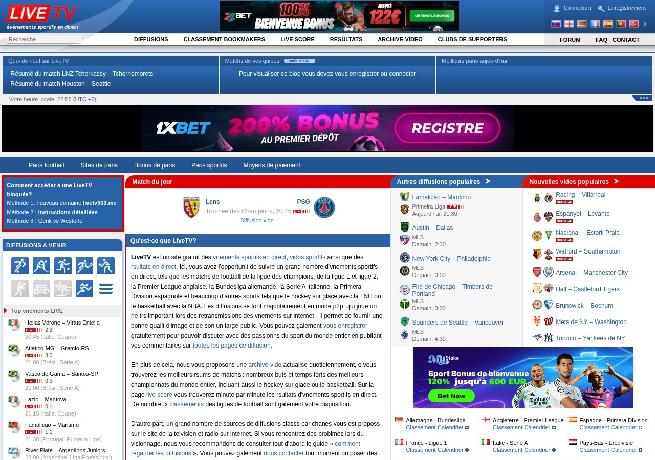 LiveTVSX nouvelle adresse livetv903.me en août 2026