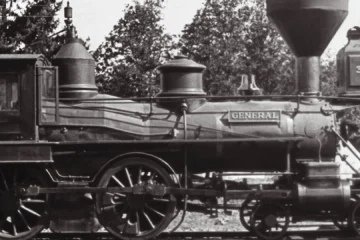 La locomotive General dans le film muet de Buster Keaton