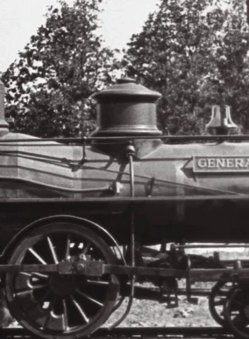La locomotive General dans le film muet de Buster Keaton