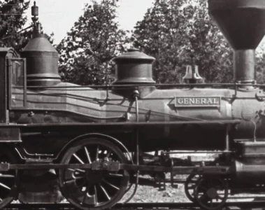 La locomotive General dans le film muet de Buster Keaton
