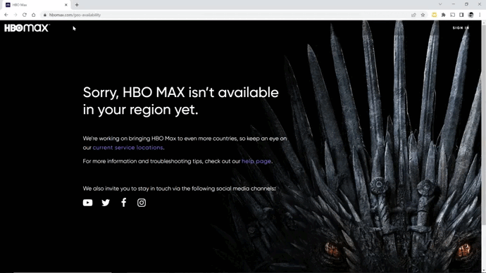 Sans VPN, HBO Max en France. Tandis qu’en utilisant un VPN et en vous localisant aux USA, vous pouvez y accéder ! Sans VPN, HBO Max en France. Tandis qu’en utilisant un VPN et en vous localisant aux USA, vous pouvez y accéder !