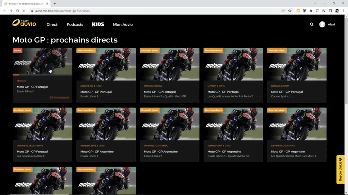 Sans VPN, le MotoGP est inaccessible en France tandis qu’en utilisant un VPN, on peut regarder la RTBF même en étant situé en France
