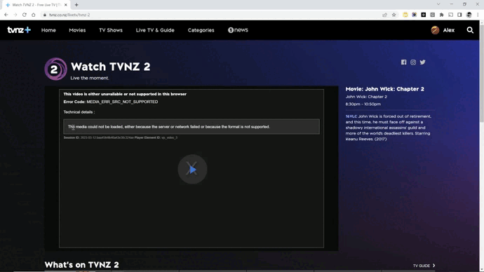 Sans VPN, TVNZ 2 n'est pas accessible depuis la France. Tandis qu’en utilisant un VPN et en vous localisant en Nouvelle-Zélande, vous pouvez regarder les Oscars en direct !