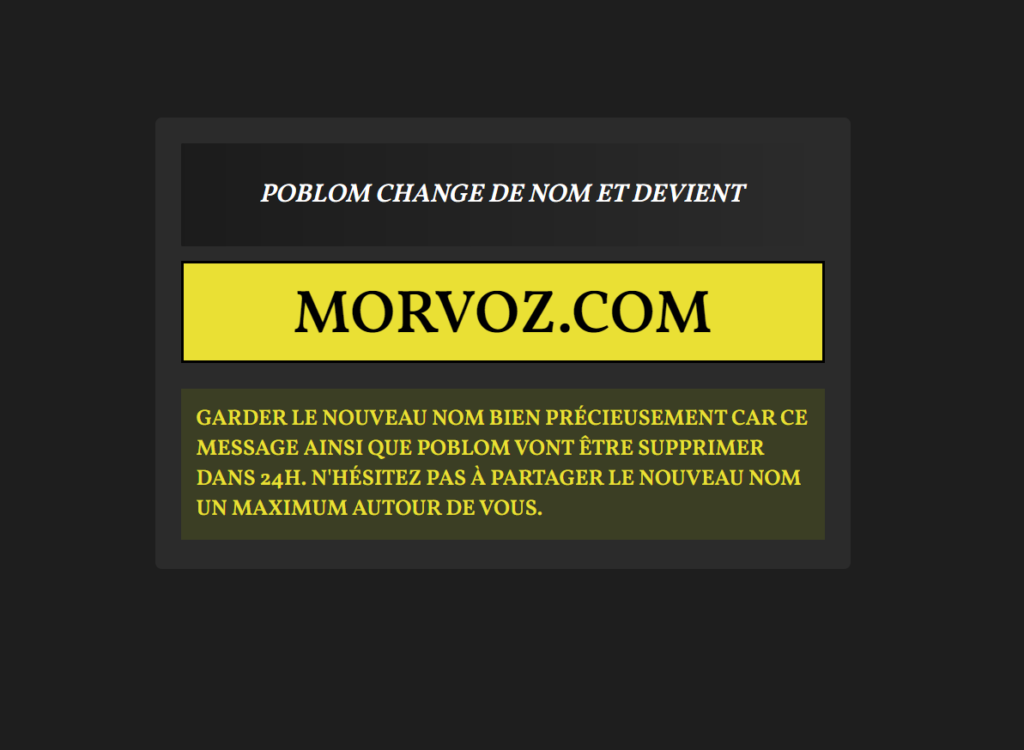 Poblom devient Morvoz