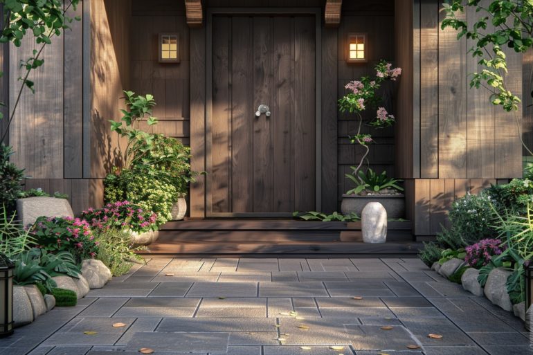 Aménagement d'une entrée de maison extérieur pas cher : astuces et