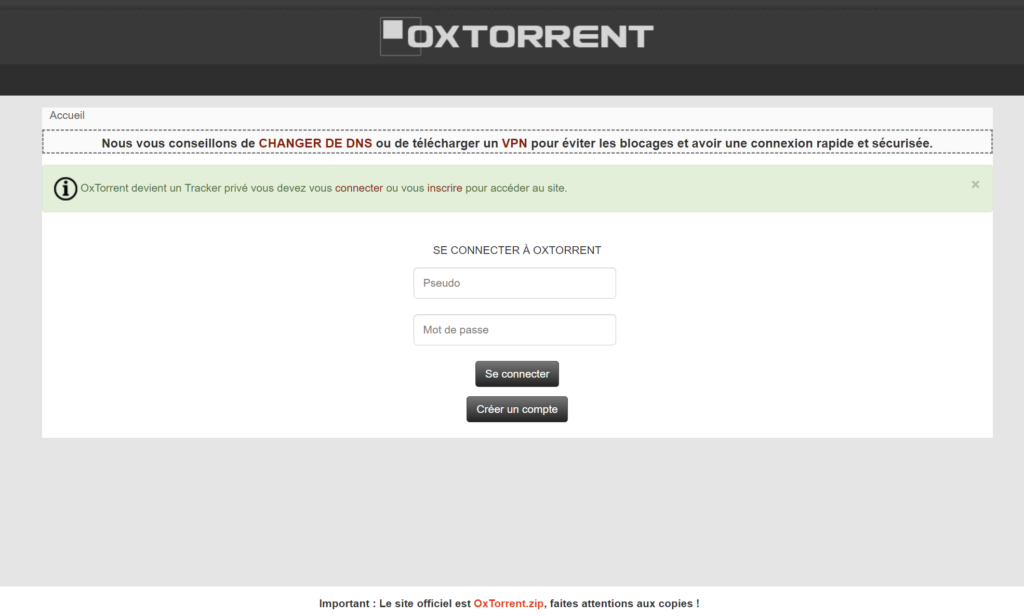 Oxtorrent ne fonctionne plus ? Voici la nouvelle adresse juin 2024 : oxtorrent.zip