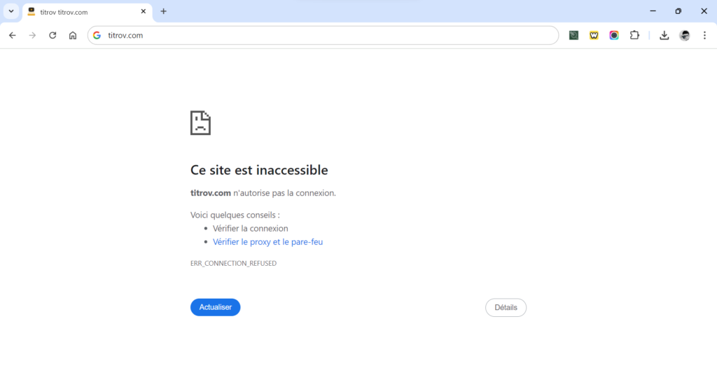 Le site Titrov est régulièrement bloqué par les autorités