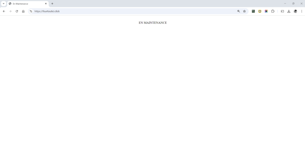Fourtoutici en maintenance