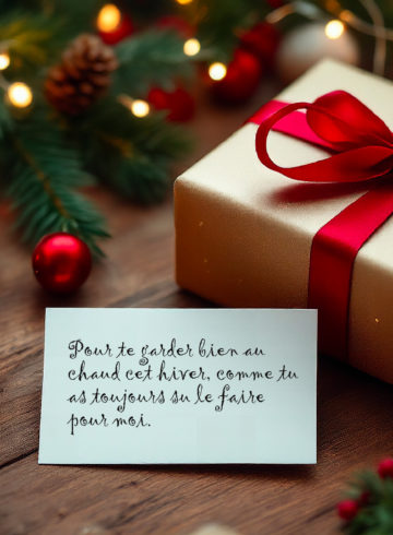 Quel petit mot pour accompagner un cadeau de Noël ? Idées et exemples