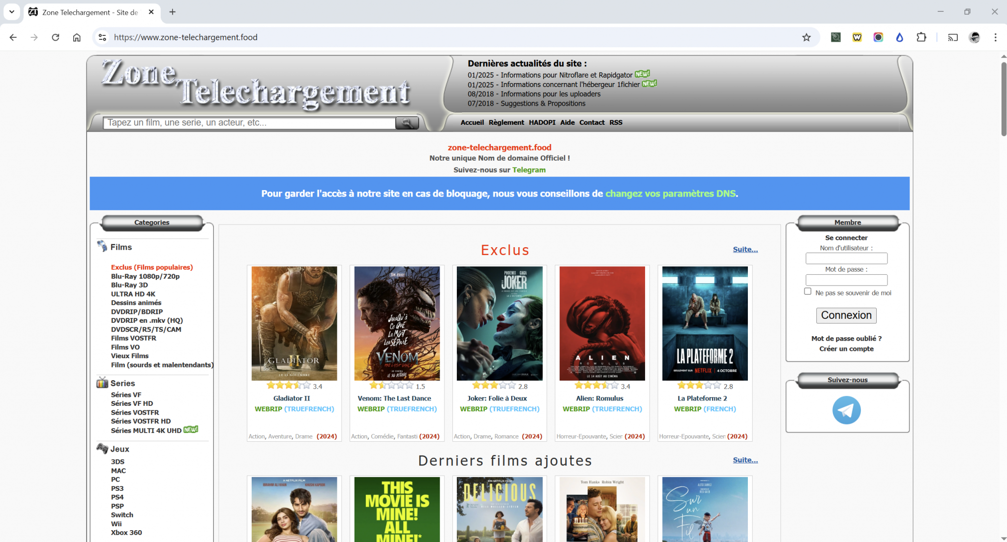 Zone Telechargement ne fonctionne plus ? Voici la nouvelle adresse mars
