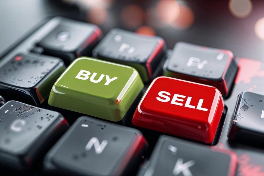 image figurant des touches de clavier d’ordinateur pour acheter ou vendre des trading de CFD