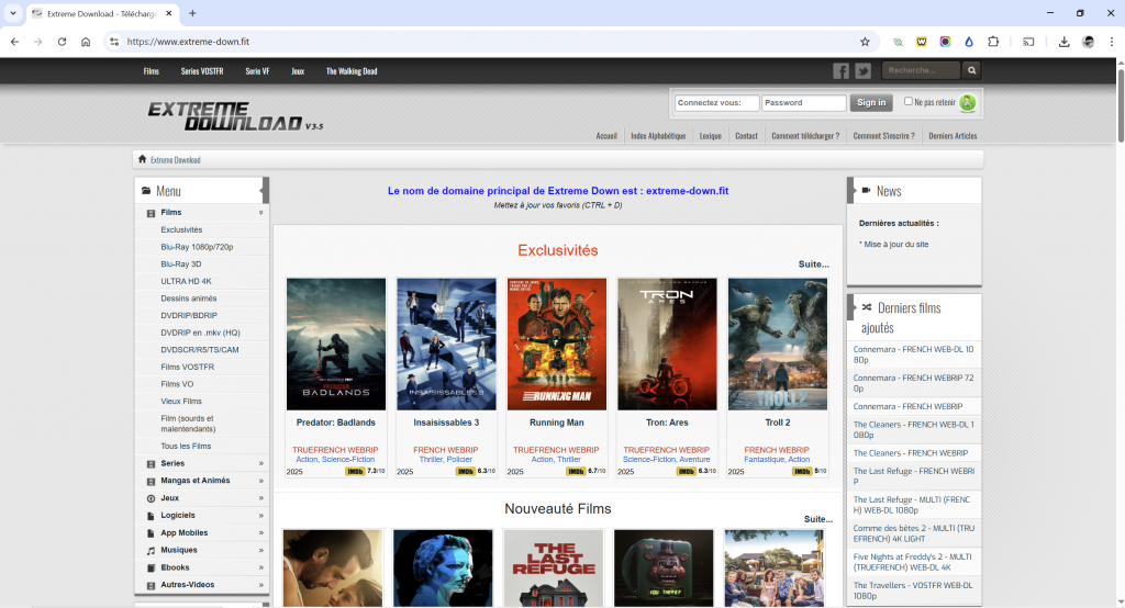 Extreme Download ne fonctionne plus et vous cherchez la nouvelle adresse Extreme Download en 2026 ?
