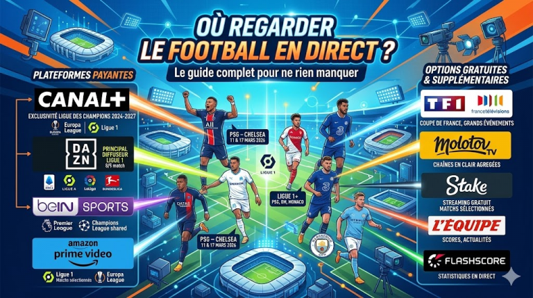 Où regarder le football en direct ? Le guide complet pour ne rien manquer