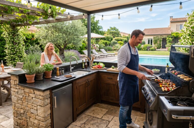 Pourquoi la cuisine extérieure séduit de plus en plus les Français en 2026
