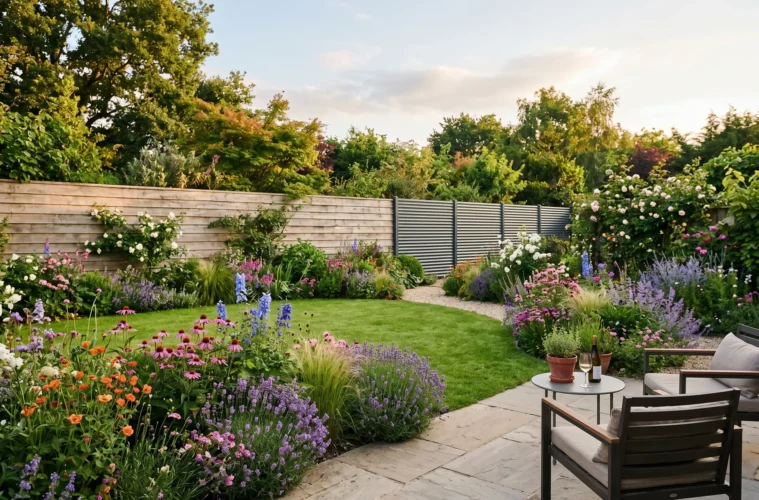 Comparatif 2026 clotures de jardin bois et aluminium dans un jardin francais moderne