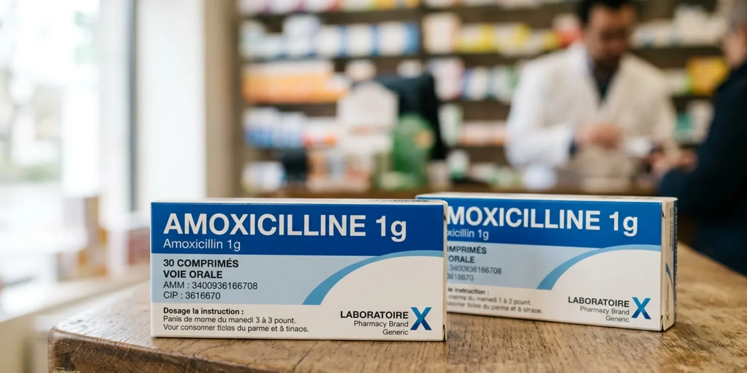 Boites d'antibiotiques amoxicilline en rupture