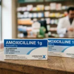 Boites d'antibiotiques amoxicilline en rupture