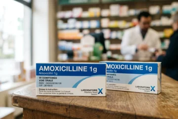 Boites d'antibiotiques amoxicilline en rupture