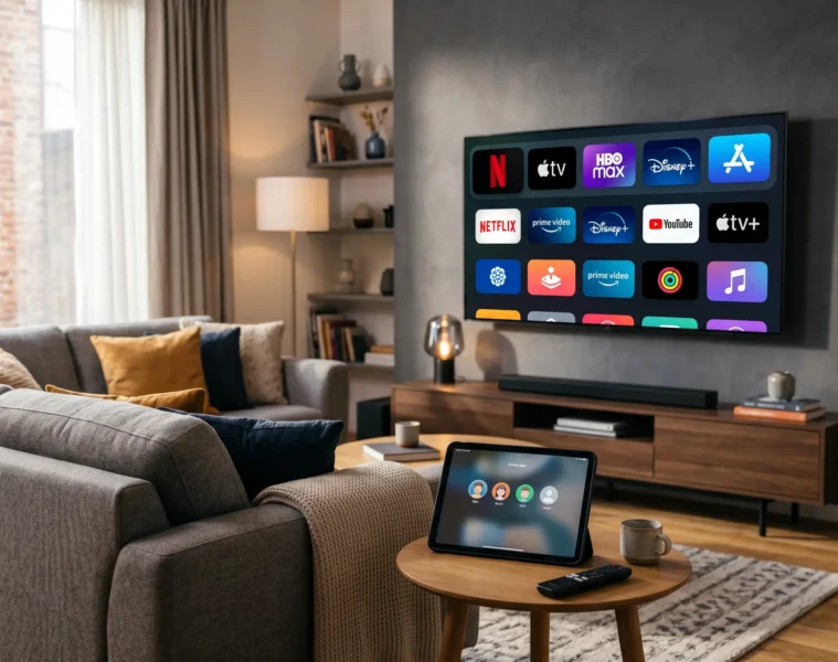 Illustration éditoriale partage de compte streaming Netflix Disney Plus