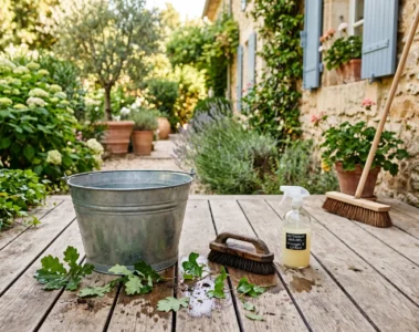 Nettoyer sa terrasse sans Kärcher - 6 méthodes naturelles testées sur bois, composite et carrelage