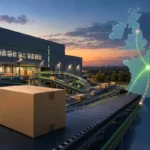 Pourquoi mon colis est-il au HUB Harnes ? Colis dans un grand hub logistique relié à plusieurs destinations européennes