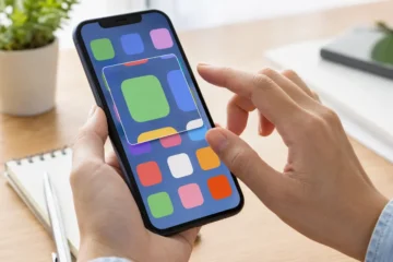Écran de téléphone avec une fenêtre d’agrandissement activée
