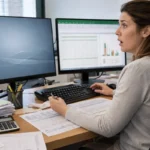 Comptable surprise après la fermeture soudaine de son tableur.