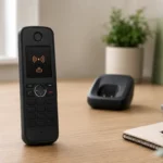 Téléphone Gigaset : pourquoi « Base » clignote-t-il ? Combiné sans fil séparé de sa base avec un symbole de liaison radio