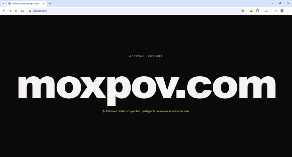 Moxpov succède au site Antiwan