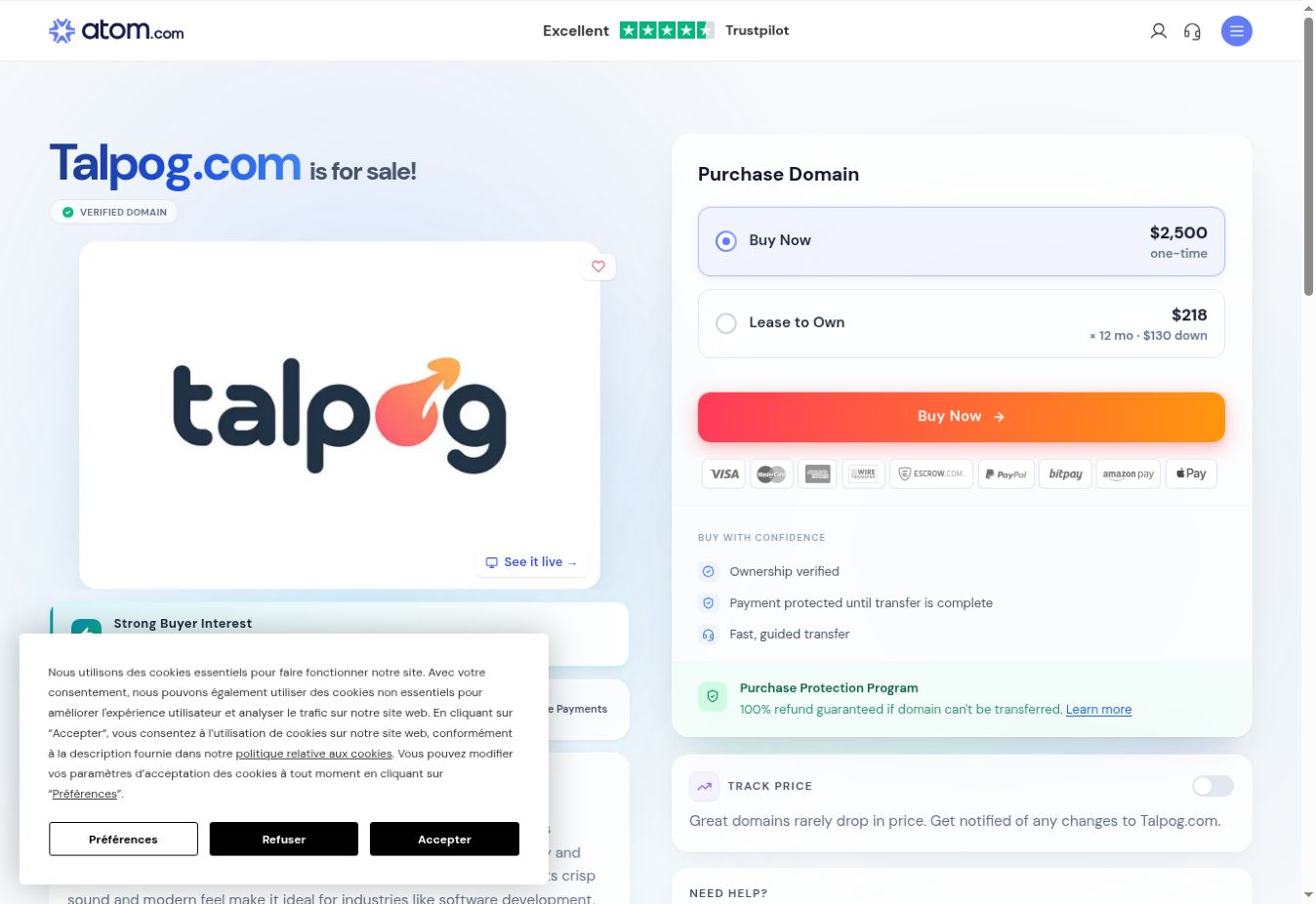 Page associée à Talpog en août 2026