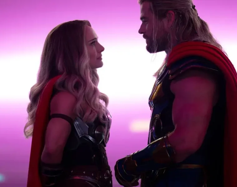 Thor et Jane Foster dans Thor Love and Thunder