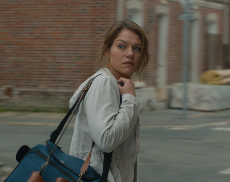 Émilie Dequenne dans Chez nous (2017), photo de presse Cinéart.