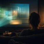 Scène éditoriale abstraite évoquant Fozlim et le streaming de films et séries