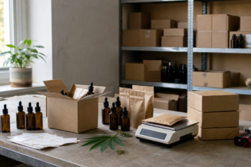 Atelier de conditionnement pour produits CBD en vrac, marque blanche et dropshipping