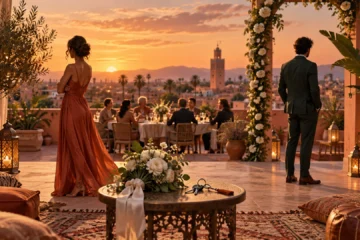 Illustration éditoriale de la fin de L’Heureuse élue à Marrakech