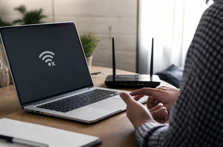 Ordinateur portable sans connexion Wi-Fi à proximité d’un routeur domestique