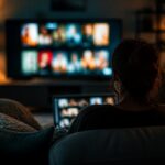 Pokmiv : nouveau nom, nouvelle adresse et accès en septembre 2026 Scène éditoriale abstraite évoquant Pokmiv et le streaming de films et séries