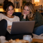 Pirvab.com : nouveau nom et catalogue en octobre 2026 Deux femmes adultes regardant un ordinateur portable — illustration de la fiche Pirvab