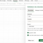 Source fixe de la liste dans Validation des données.